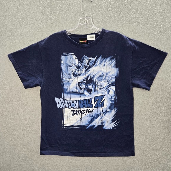 VINTAGE Dragon Ball Z Men Shirt Small Blue Y2K Anime Graphic Tee Short Sleeve - Picture 1 of 10